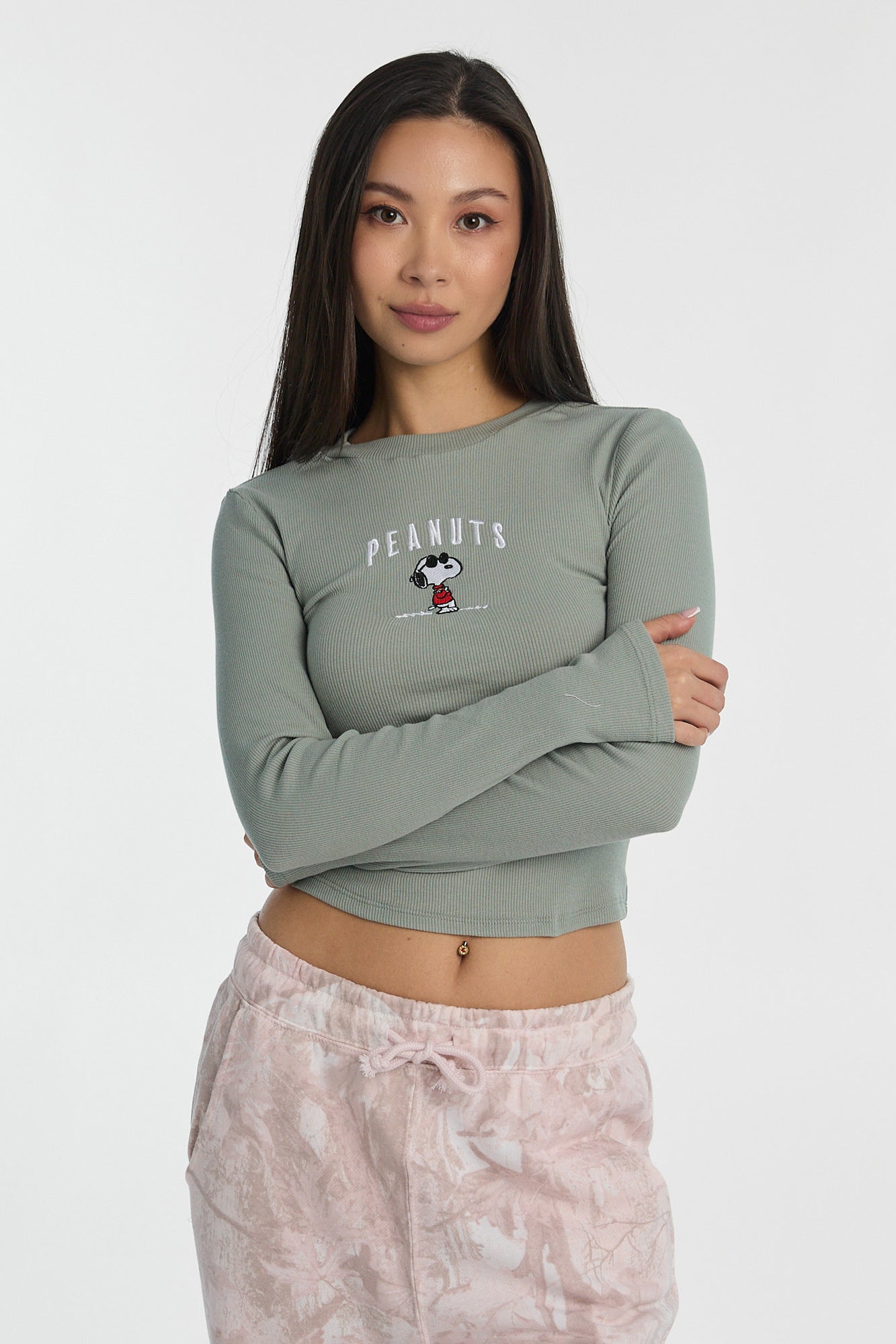 Peanuts Snoopy Graphic Long Sleeve Baby Tee