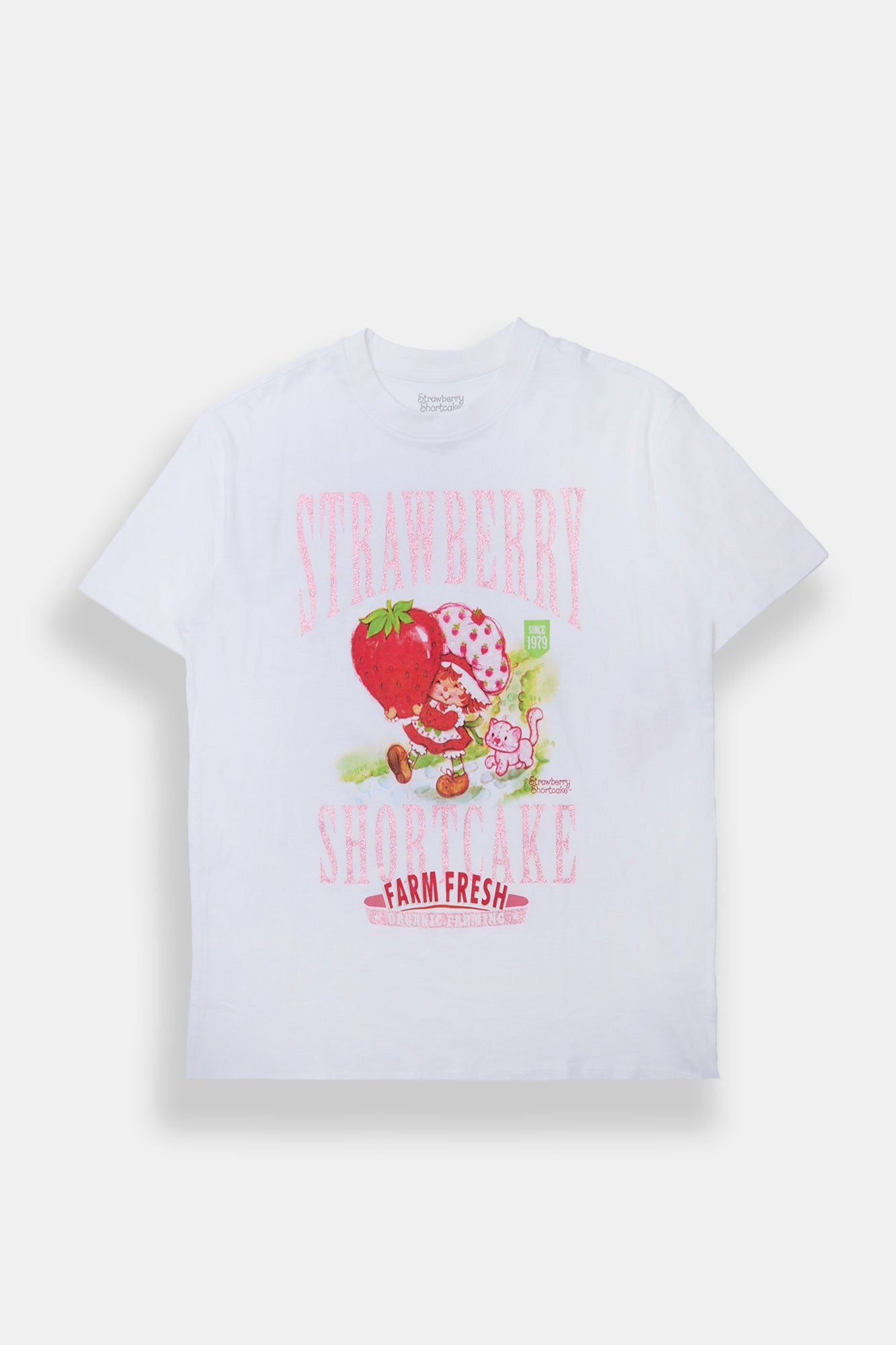 T-shirt coupe garçonne imprimé Charlotte aux Fraises Farm Fresh