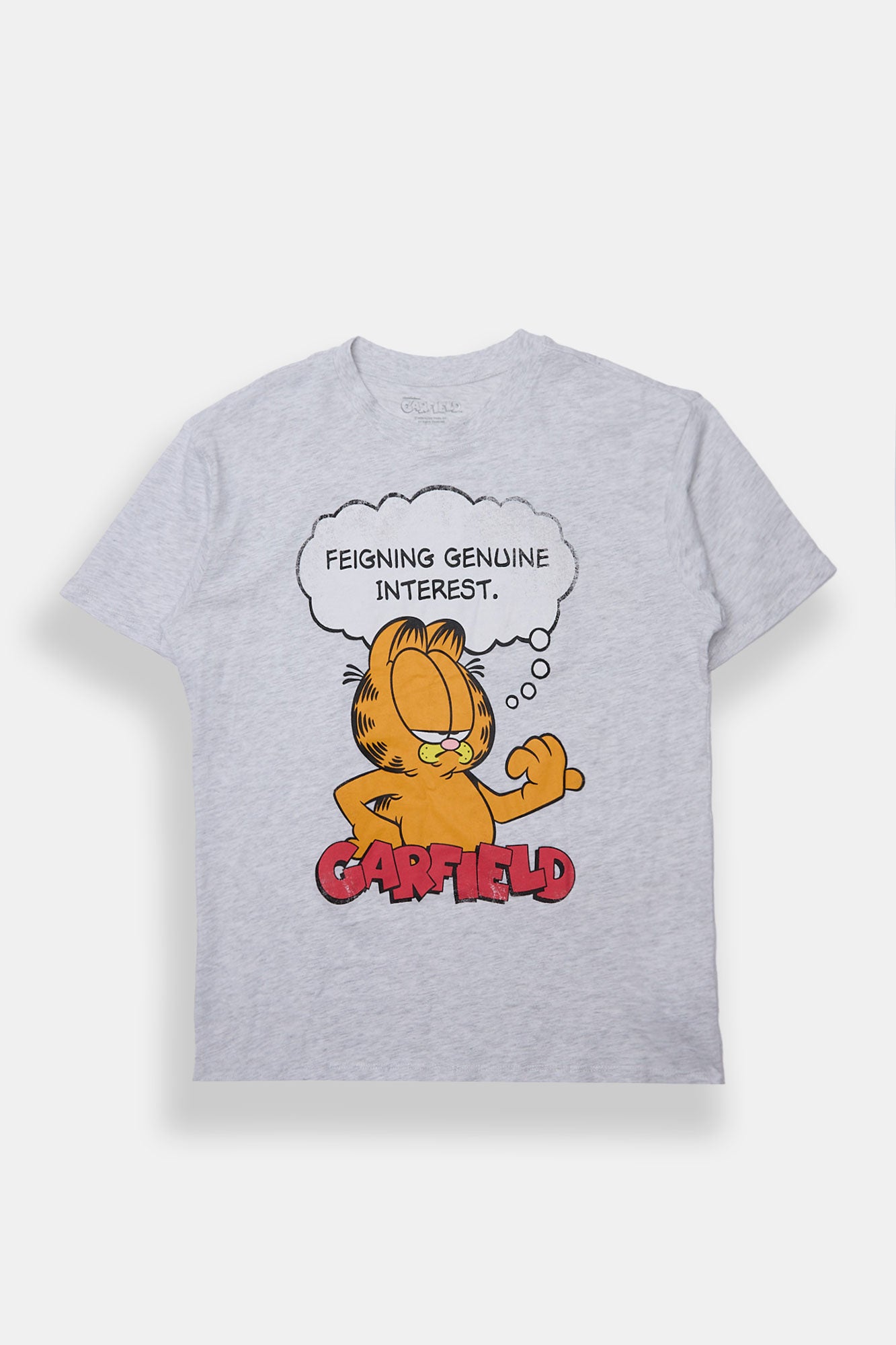 T-shirt coupe garçonne imprimé Garfield Feigning Genuine Interest