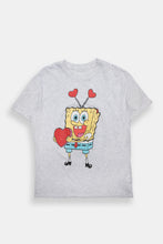 SpongeBob Glitter Heart Graphic Boyfriend Tee thumbnail 1