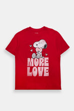T-shirt coupe garçonne imprimé Peanuts Snoopy More Love thumbnail 1