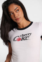 Cherry Coke Graphic Ringer Baby Tee thumbnail 2