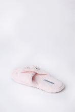 Pantoufles en bouclée pelucheuses croisées avec broderie thumbnail 3