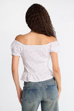 AERO Poplin Short Puff Sleeve Scoop Neck Button-Up Top thumbnail 11