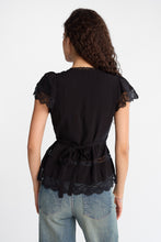 AERO Lace Panel Tie-Back Babydoll Top thumbnail 4