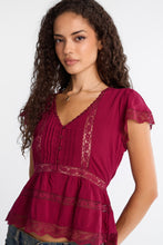 AERO Lace Panel Tie-Back Babydoll Top thumbnail 9