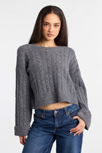 Pull à col rond en tricot torsadé AERO thumbnail 1