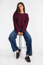 Pull à col rond en tricot torsadé AERO thumbnail 25