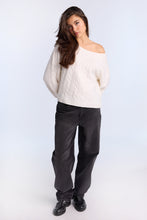 AERO Cable Knit Slash Neck Sweater thumbnail 9
