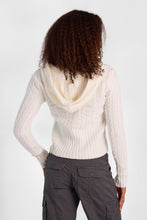 Cable Knit Hooded V-Neck Sweater thumbnail 7