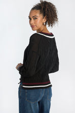 AERO Oversized Cable Knit V-Neck Sweater thumbnail 4