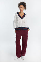 AERO Oversized Cable Knit V-Neck Sweater thumbnail 14