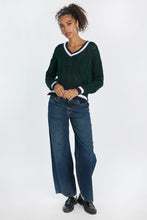 AERO Oversized Cable Knit V-Neck Sweater thumbnail 19