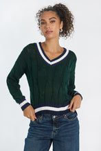 AERO Oversized Cable Knit V-Neck Sweater thumbnail 16