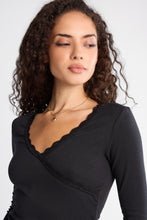 AERO Long Sleeve Lace Trim Top thumbnail 3