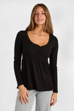 Haut babydoll à col henley et manches longues AERO thumbnail 2