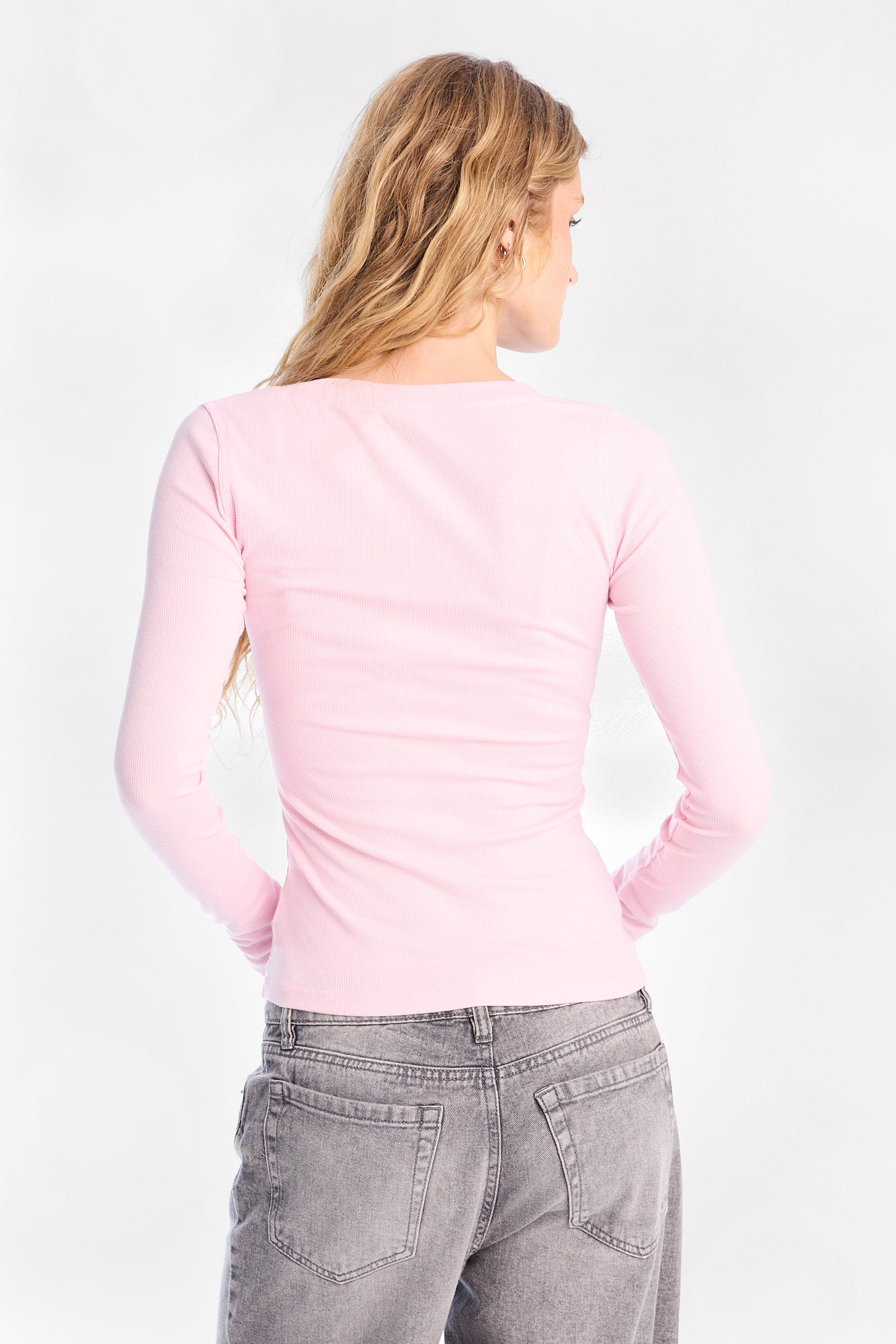 AERO Long Sleeve Longline Henley Top