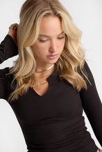 AERO Long Sleeve Notch Neck Top thumbnail 3