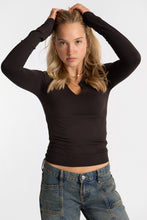 AERO Long Sleeve Notch Neck Top thumbnail 2