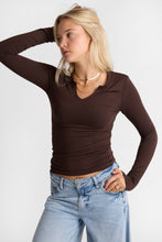 AERO Long Sleeve Notch Neck Top thumbnail 9