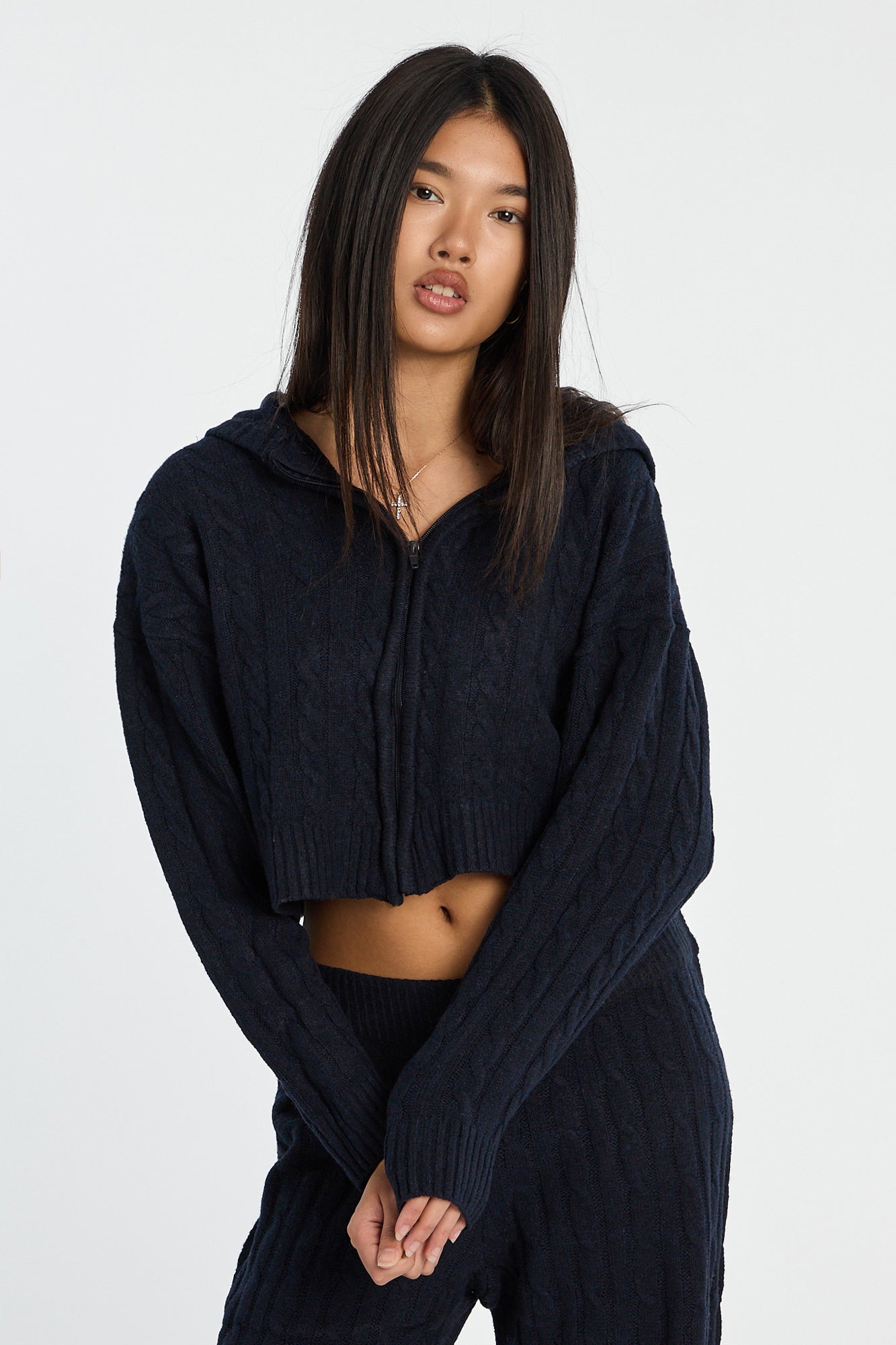 AERO Cable Knit Zip-Up Hoodie – Bluenotes