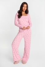 Haut pyjama à manches longues en tricot pointelle thumbnail 16