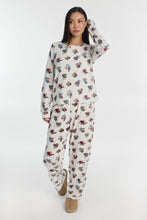 AERO Pajama Long Sleeve Tee & Velour Pajama Pants 2-Piece Gift Set thumbnail 1