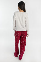 AERO Pajama Long Sleeve Tee & Velour Pajama Pants 2-Piece Gift Set thumbnail 23