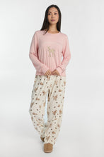 AERO Pajama Long Sleeve Tee & Velour Pajama Pants 2-Piece Gift Set thumbnail 5