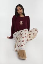 AERO Pajama Long Sleeve Tee & Velour Pajama Pants 2-Piece Gift Set thumbnail 29