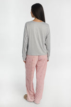 AERO Pajama Long Sleeve Tee & Velour Pajama Pants 2-Piece Gift Set thumbnail 32
