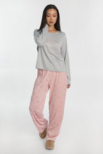 AERO Pajama Long Sleeve Tee & Velour Pajama Pants 2-Piece Gift Set thumbnail 30
