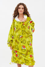 The Grinch Graphic Plush Sherpa Oversized Pullover Hoodie thumbnail 1