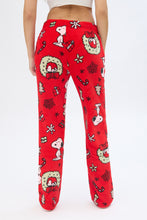 Peanuts Snoopy Wreath Printed Pajama Pants thumbnail 2