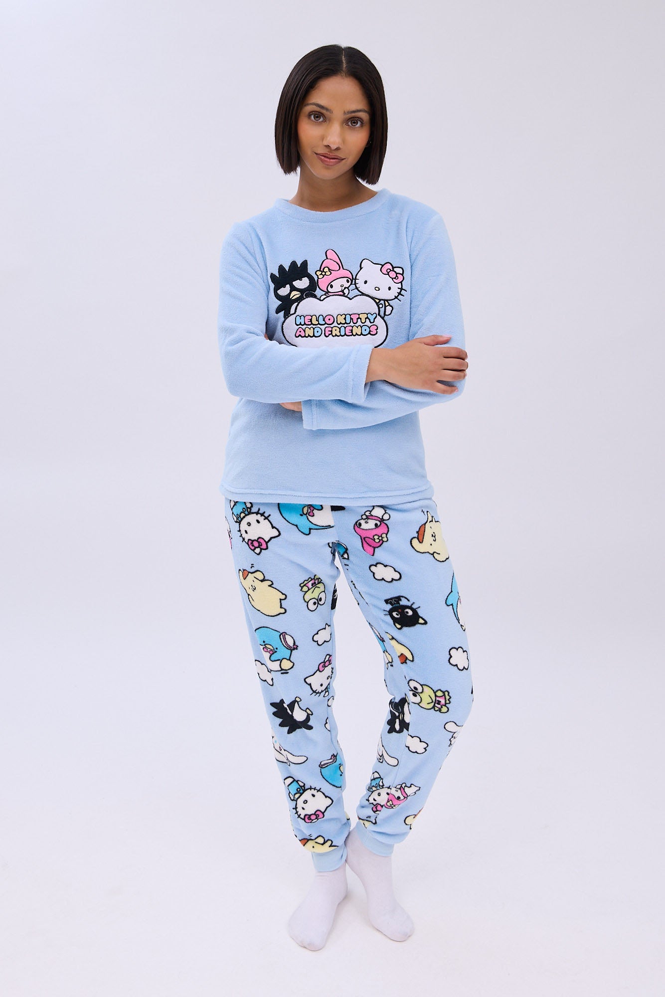 Hello Kitty And Friends Printed Pajama Jogger Tee Set