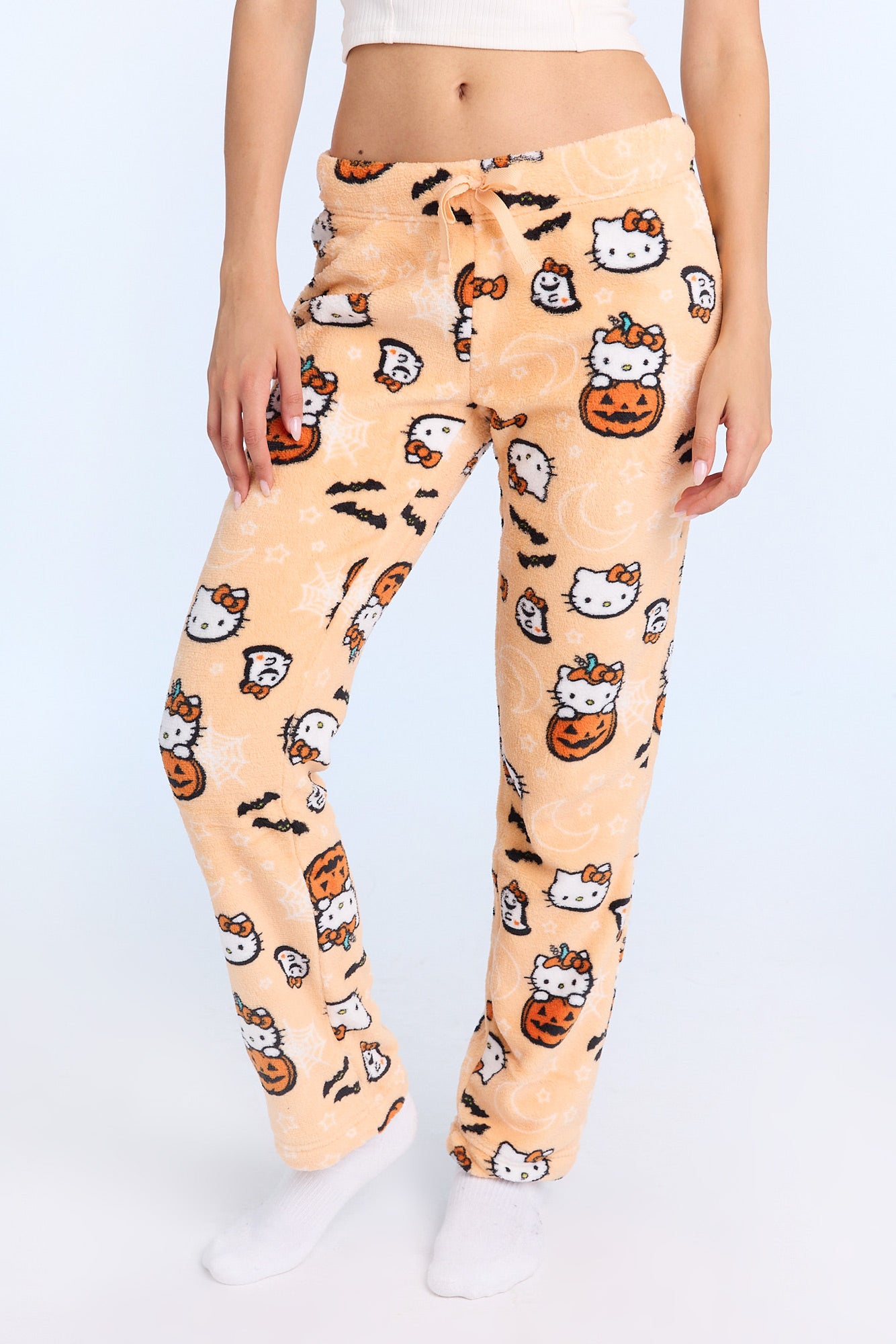 Pantalon pyjama pelucheux Hello Kitty fantôme
