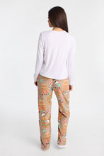 Peanuts Snoopy Gingerbread House Long Sleeve Pajama Top And Plush Pajama Pants 2-Piece Set thumbnail 3