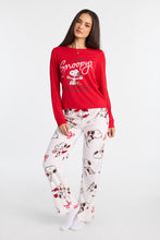 Peanuts Snoopy's Bakery & Cafe Long Sleeve Pajama Top And Plush Pajama Pants 2-Piece Set thumbnail 1