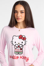 Hello Kitty Snowflakes Long Sleeve Pajama Top And Plush Pajama Pants 2-Piece Set thumbnail 2