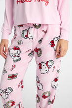 Hello Kitty Snowflakes Long Sleeve Pajama Top And Plush Pajama Pants 2-Piece Set thumbnail 3