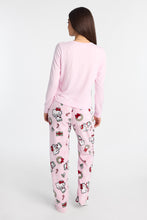 Hello Kitty Snowflakes Long Sleeve Pajama Top And Plush Pajama Pants 2-Piece Set thumbnail 4