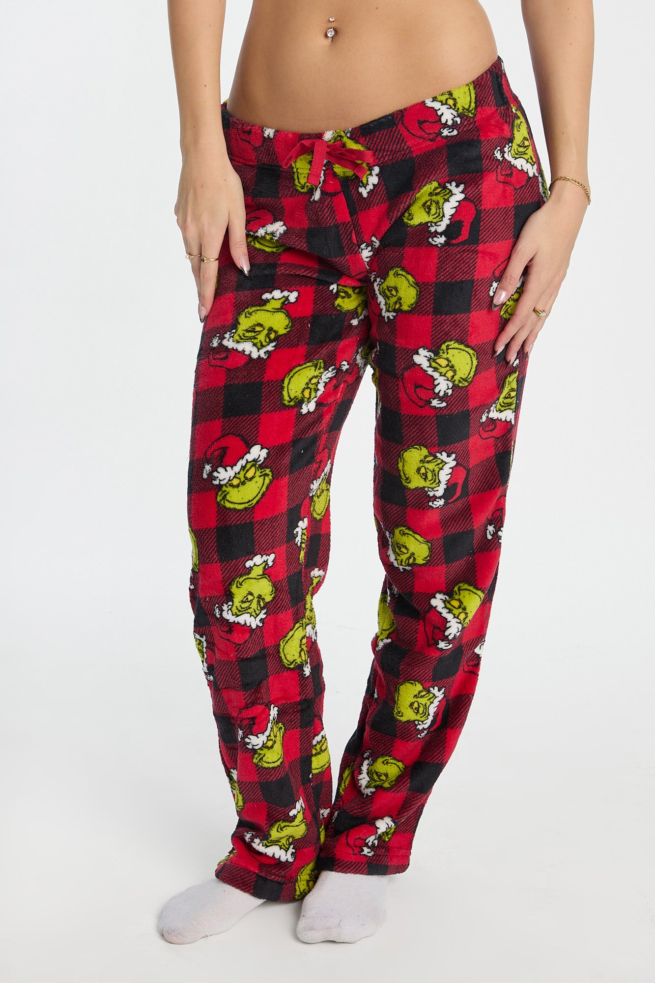 The Grinch Plaid Plush Pajama Pants