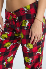 Pantalon pyjama pelucheux imprimé à carreaux Le Grinch thumbnail 2