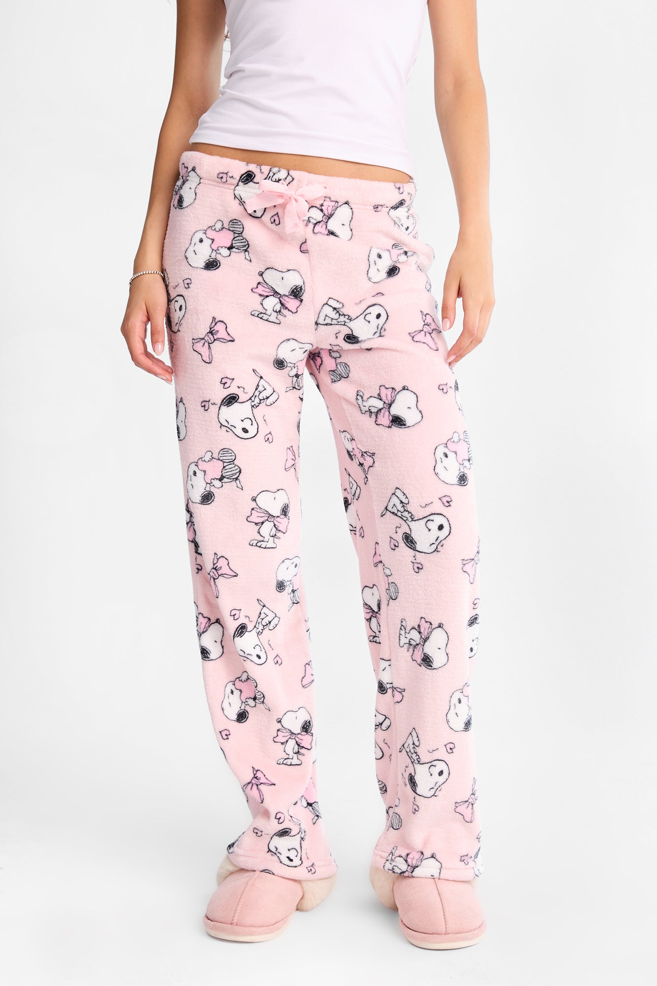 Pantalon pyjama pelucheux imprimé boucle Peanuts Snoopy