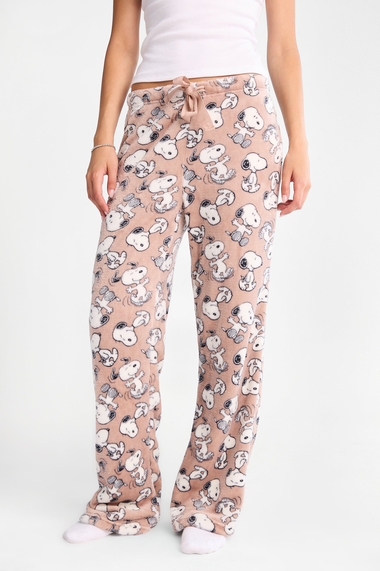 Pantalon pyjama pelucheux imprimé Peanuts Snoopy
