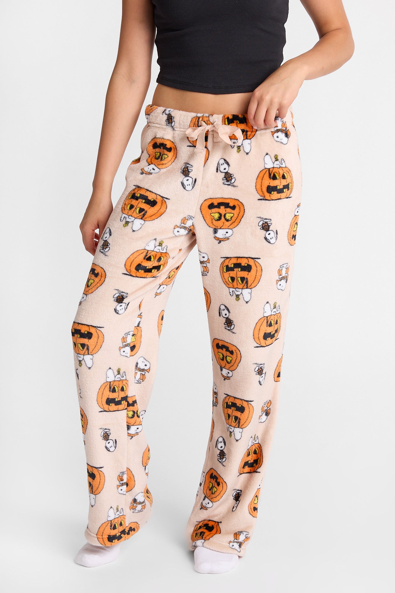 Peanuts Snoopy Pumpkin Plush Pajama Pants
