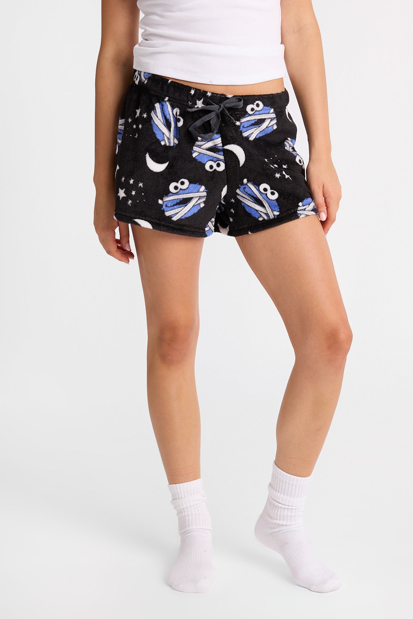 Cookie Monster Mummy Plush Pajama Shorts