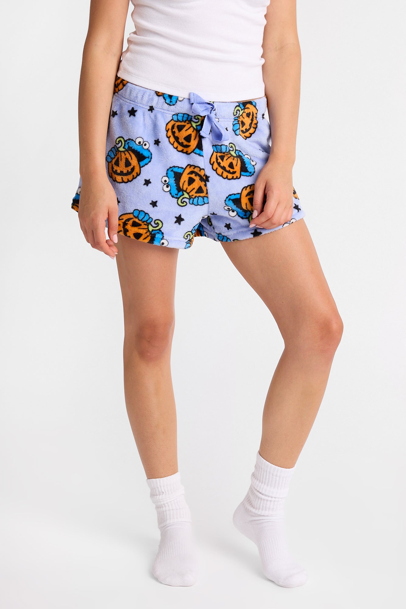 Cookie Monster Pumpkin Plush Pajama Shorts