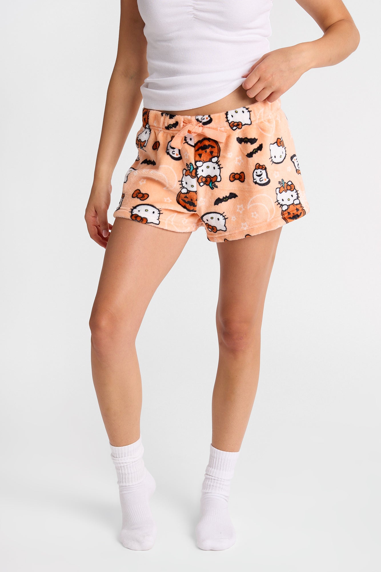 Hello Kitty Pumpkin Plush Pajama Shorts