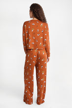 Peanuts Snoopy Pumpkins Super Soft Pajama Long Sleeve Top & Wide Leg Pants 2-Piece Set thumbnail 3